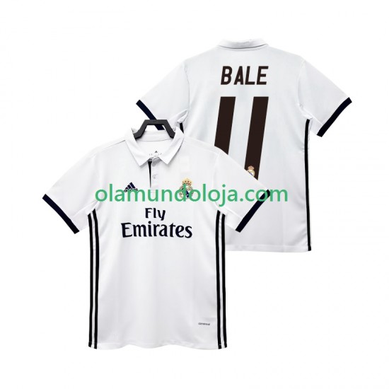 Camisola Real Madrid BALE 11 2017 2018 Retro Homem Equipamento Primeiro Manga Curta